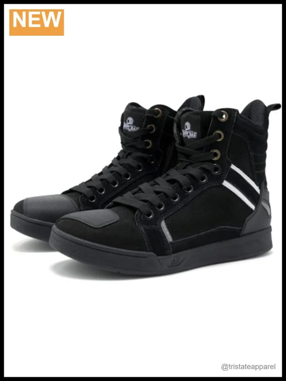 Men's Street Cruiser Motorcycle Riding Boots Ankle Coverage Side Zipper